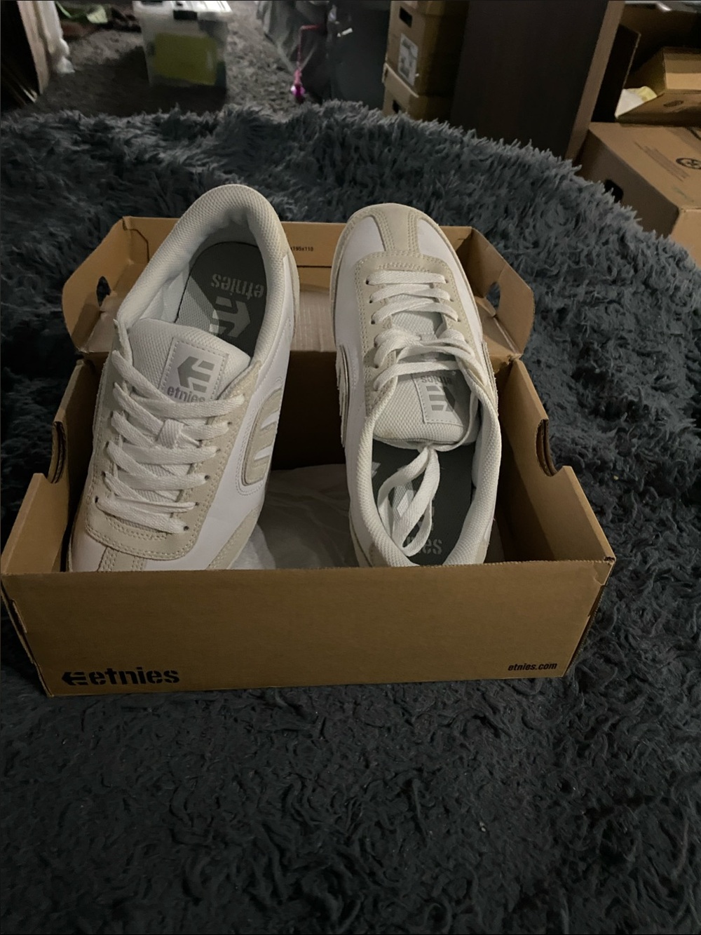 Etnies women’s white and Cream Low-Top Sneakers